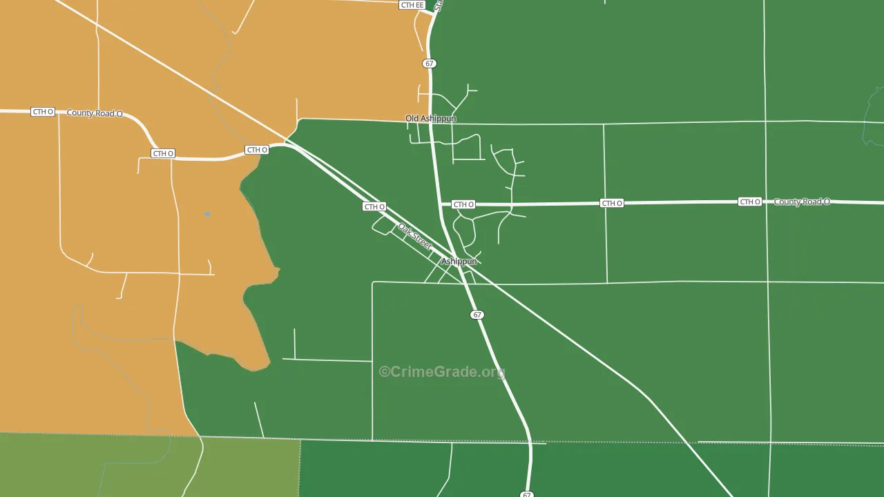 53003, WI Map of Vehicle Theft Rates