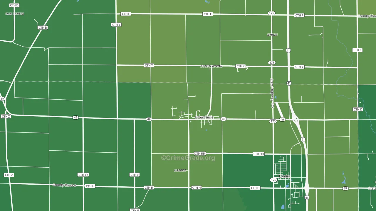 53006, WI Map of Vehicle Theft Rates