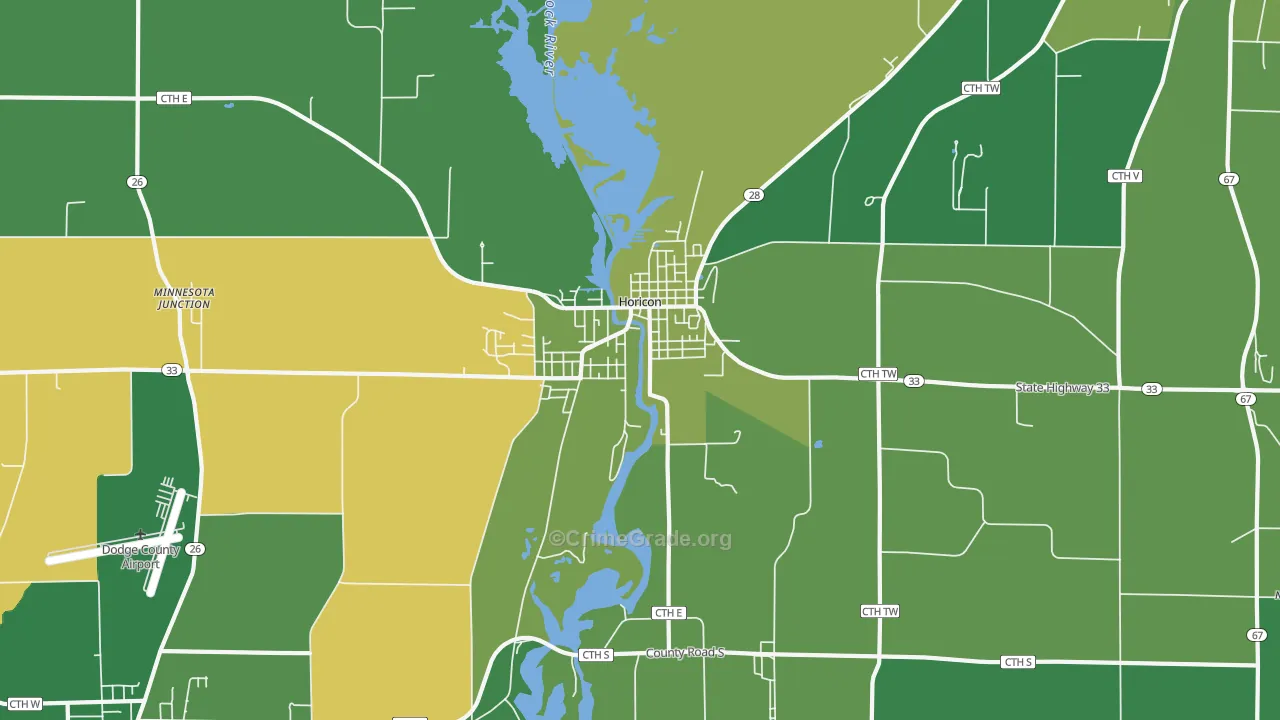 53032, WI Map of Vehicle Theft Rates