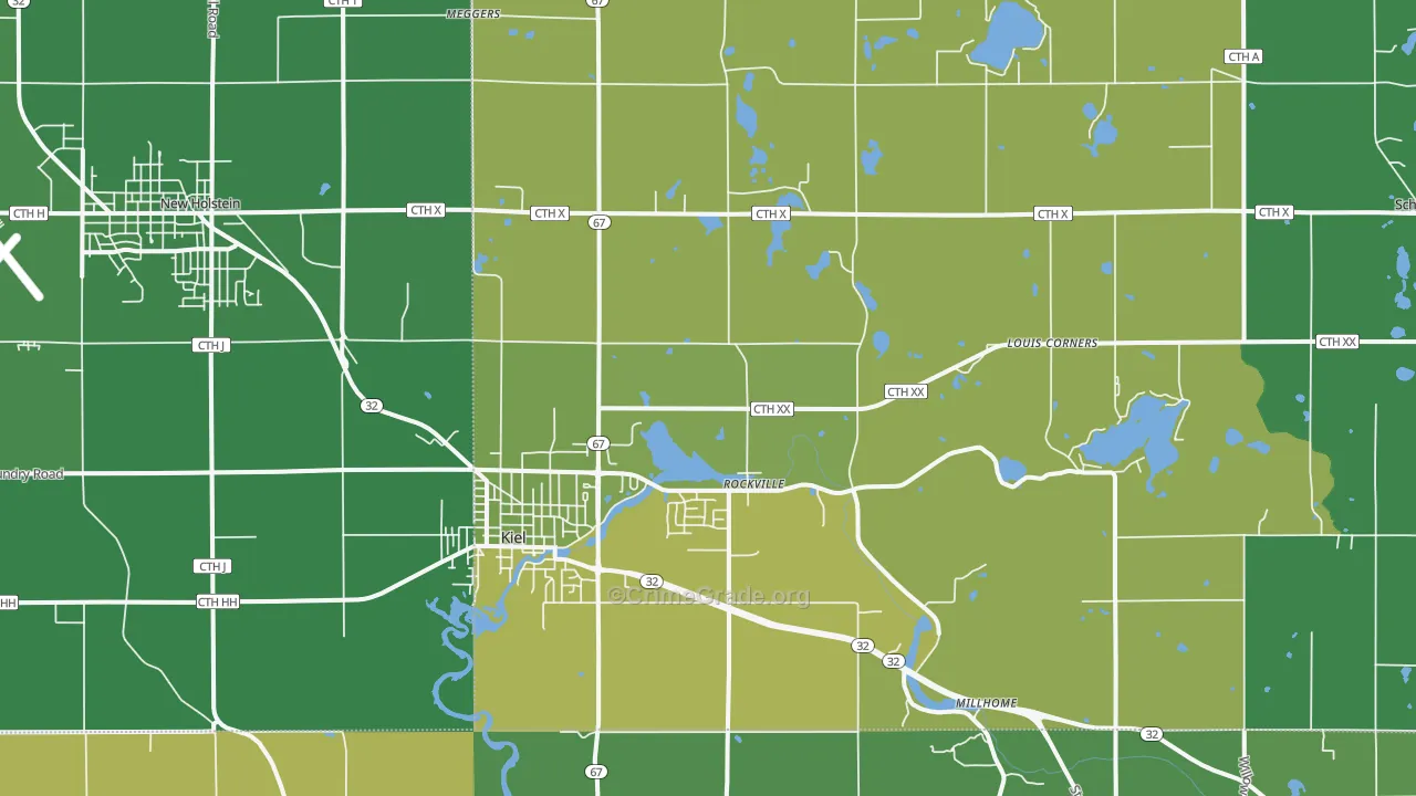 53042, WI Map of Vehicle Theft Rates