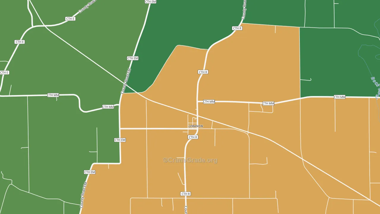 53047, WI Map of Vehicle Theft Rates