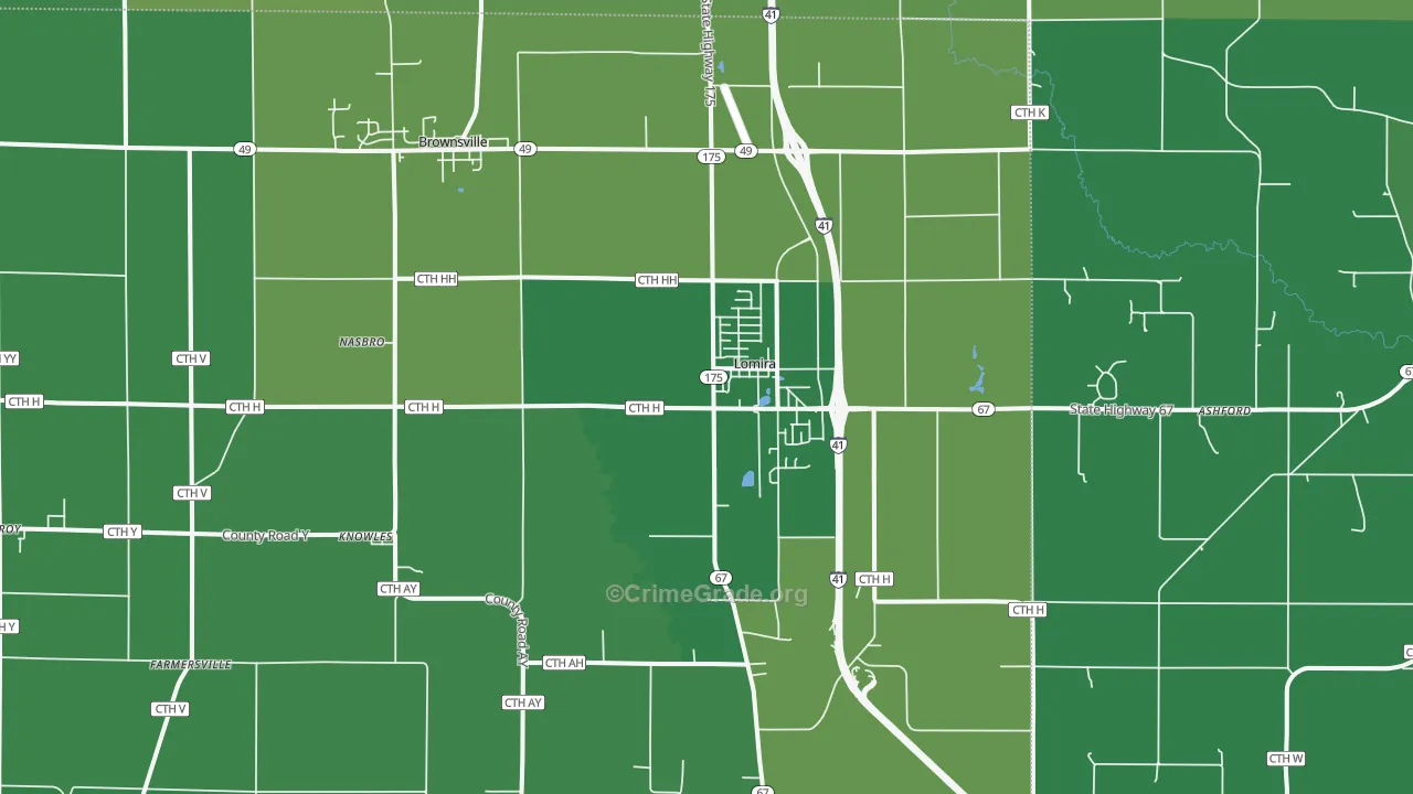 53048, WI Map of Vehicle Theft Rates