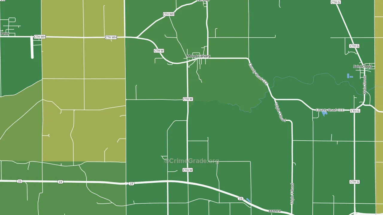 53057, WI Map of Vehicle Theft Rates