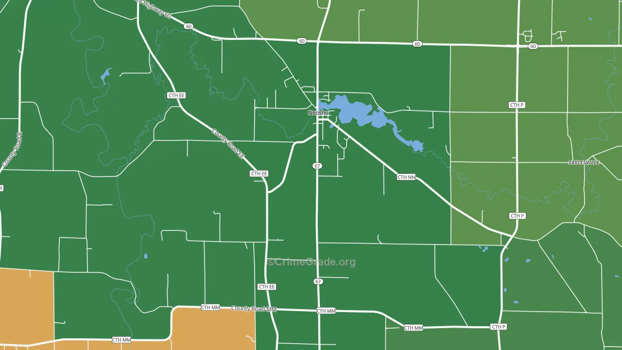 53059, WI Map of Vehicle Theft Rates