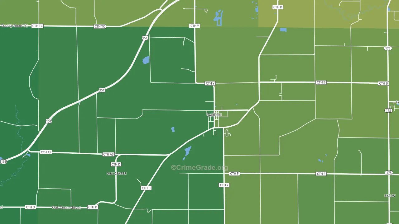53065, WI Map of Vehicle Theft Rates