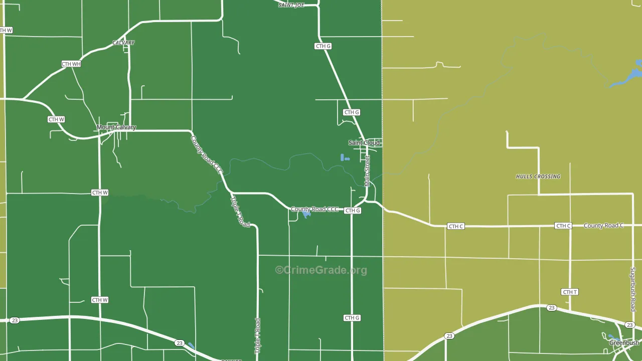 53079, WI Map of Vehicle Theft Rates