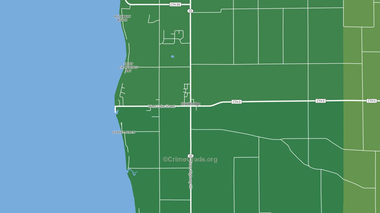 53088, WI Map of Vehicle Theft Rates