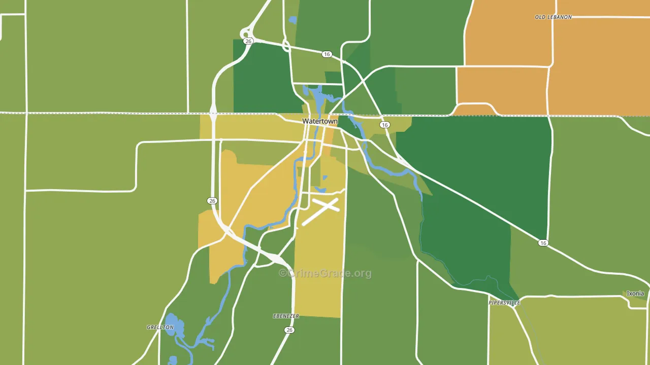 53094, WI Map of Vehicle Theft Rates