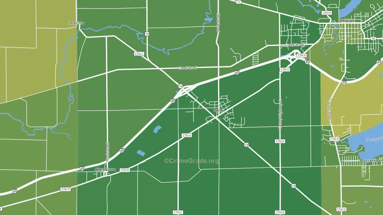 53114, WI Map of Vehicle Theft Rates