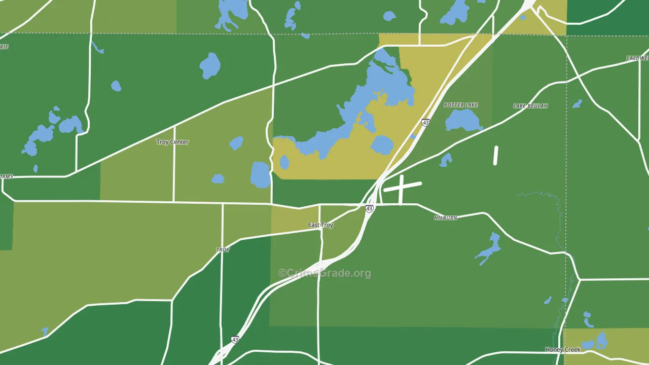 53120, WI Map of Vehicle Theft Rates