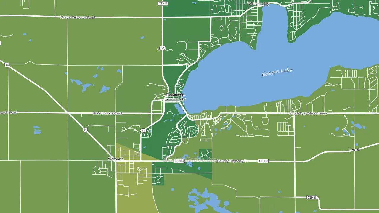 53125, WI Map of Vehicle Theft Rates