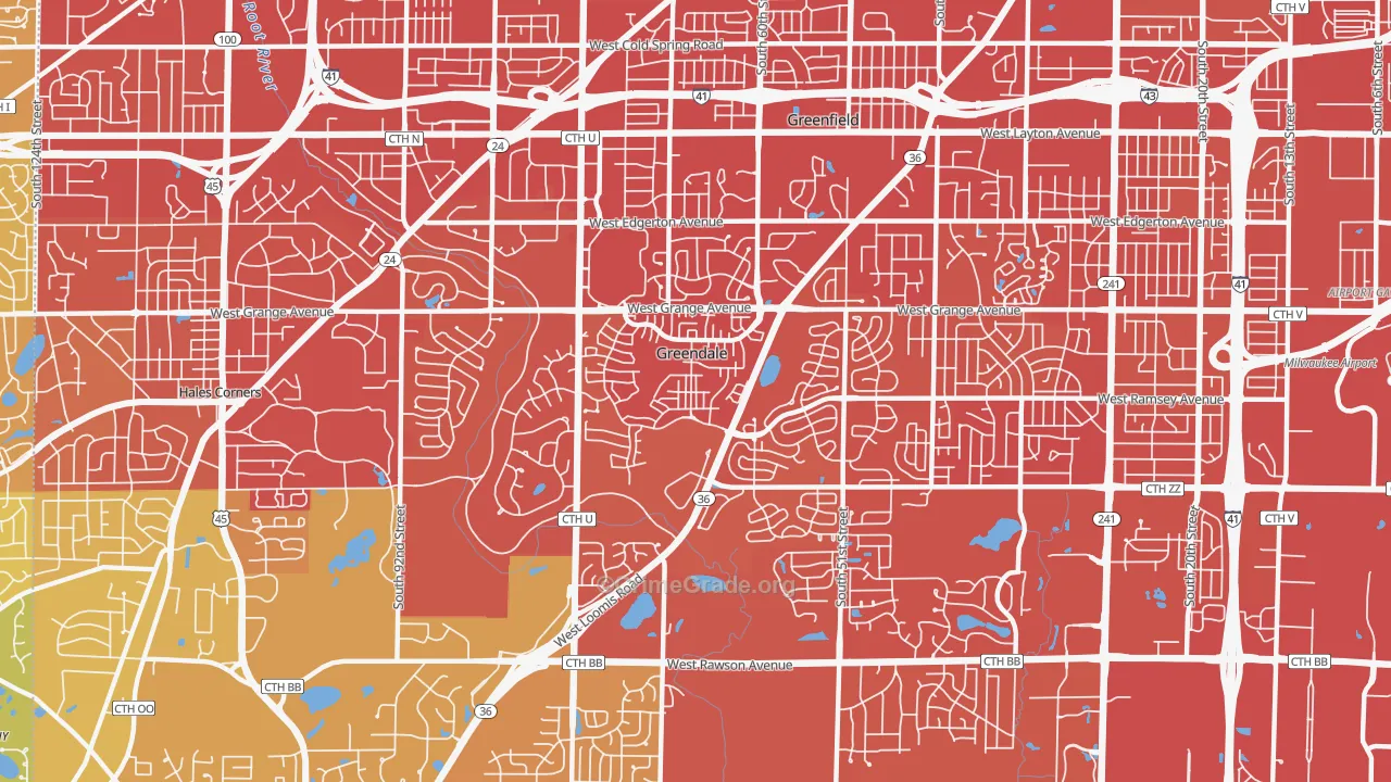 53129, WI Map of Vehicle Theft Rates