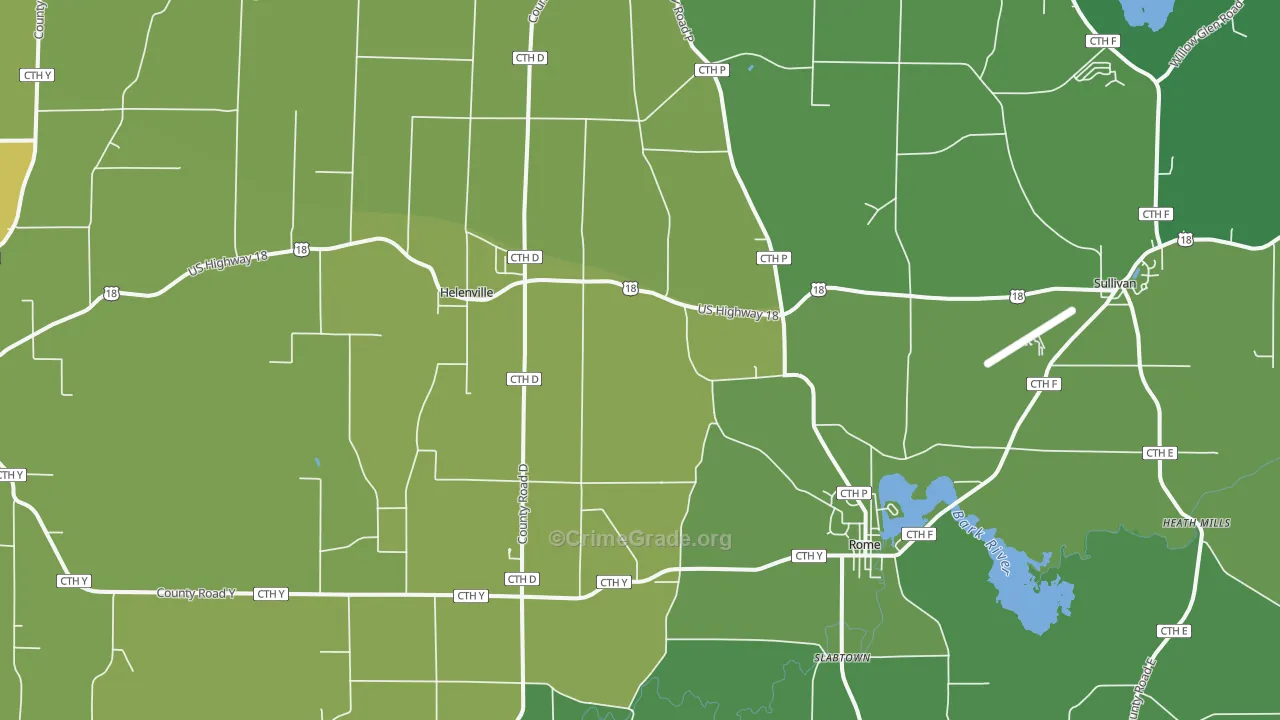 53137, WI Map of Vehicle Theft Rates