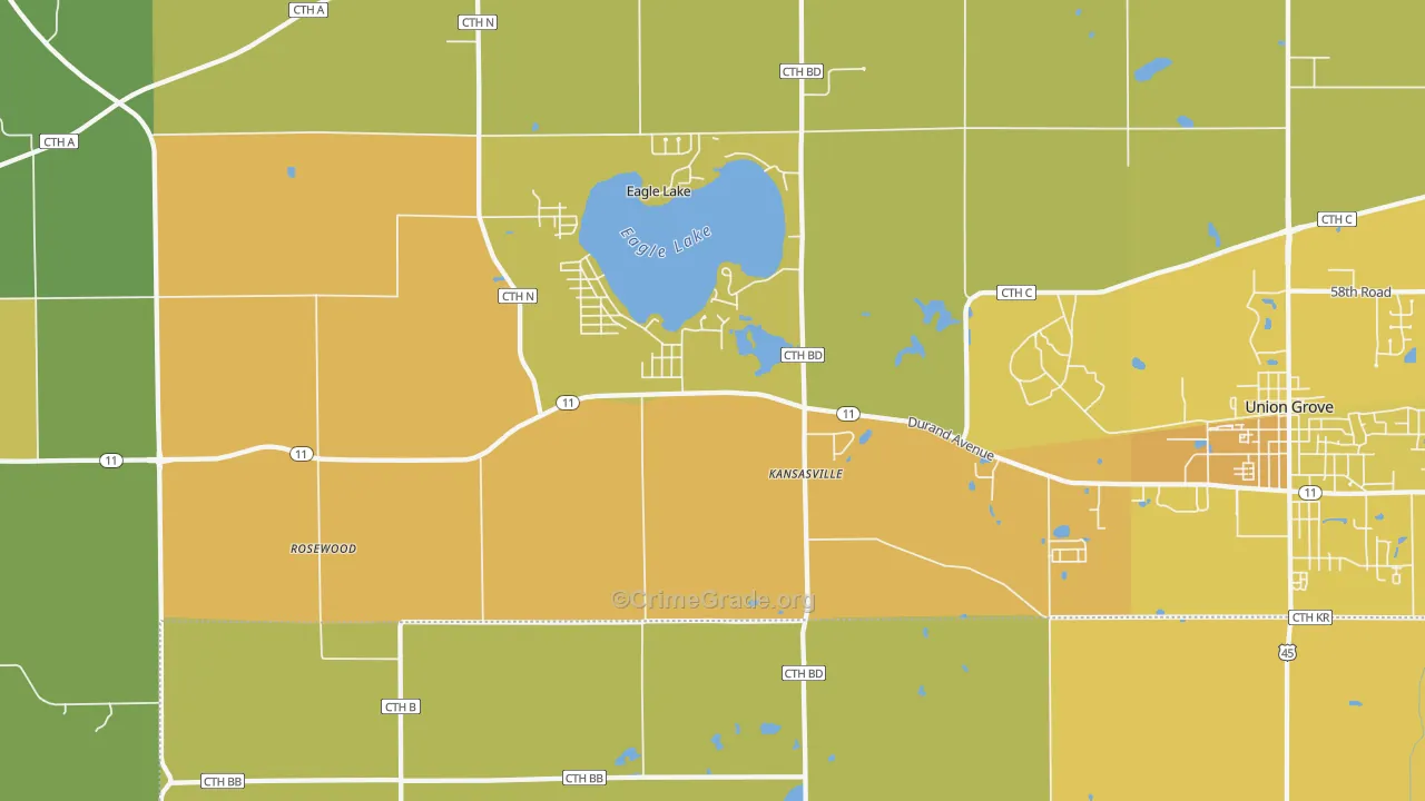53139, WI Map of Vehicle Theft Rates