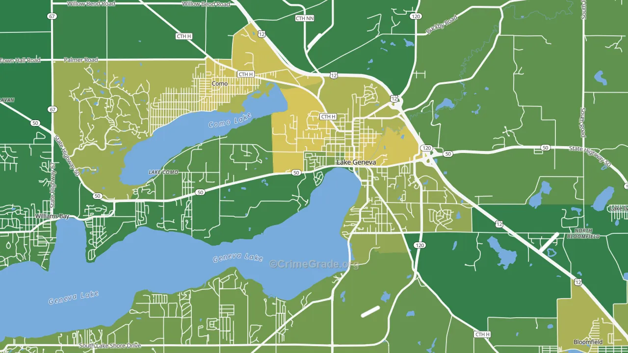 53147, WI Map of Vehicle Theft Rates