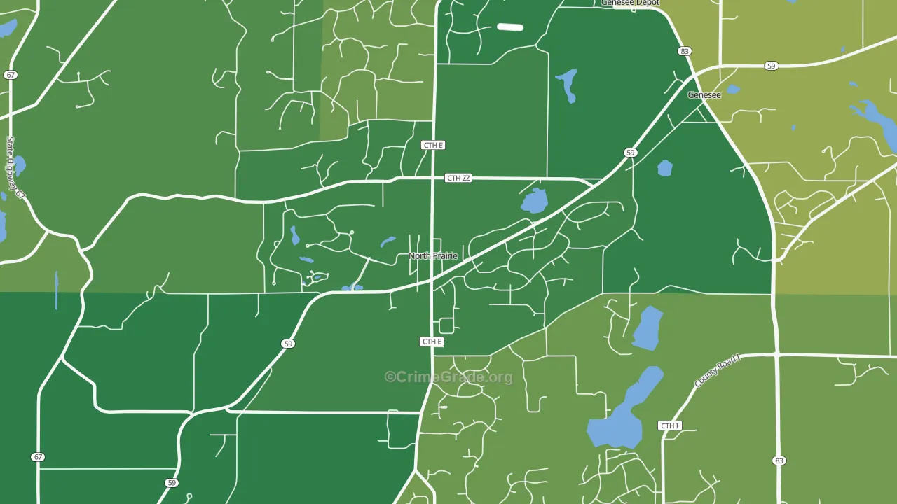 53153, WI Map of Vehicle Theft Rates