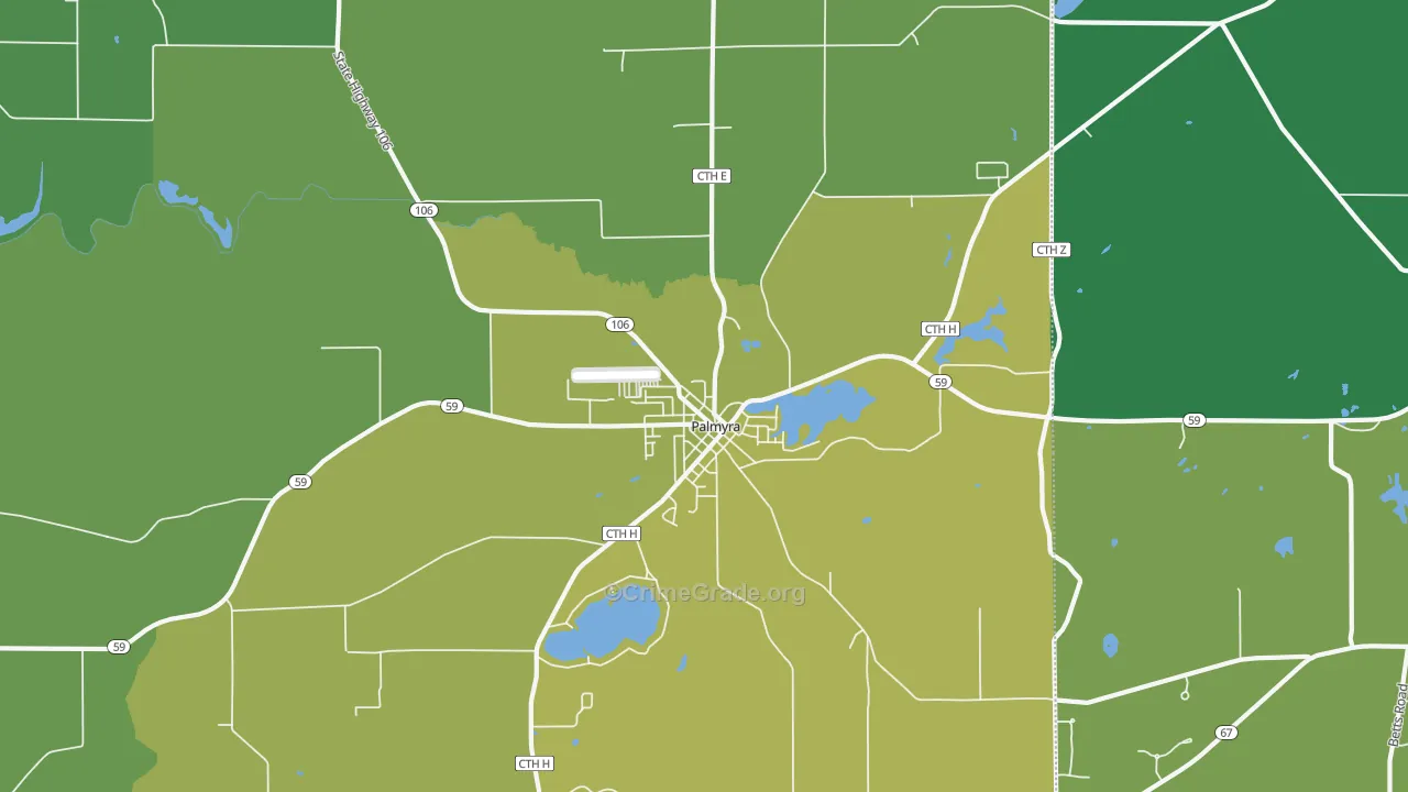 53156, WI Map of Vehicle Theft Rates