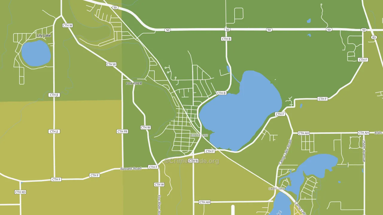 53170, WI Map of Vehicle Theft Rates