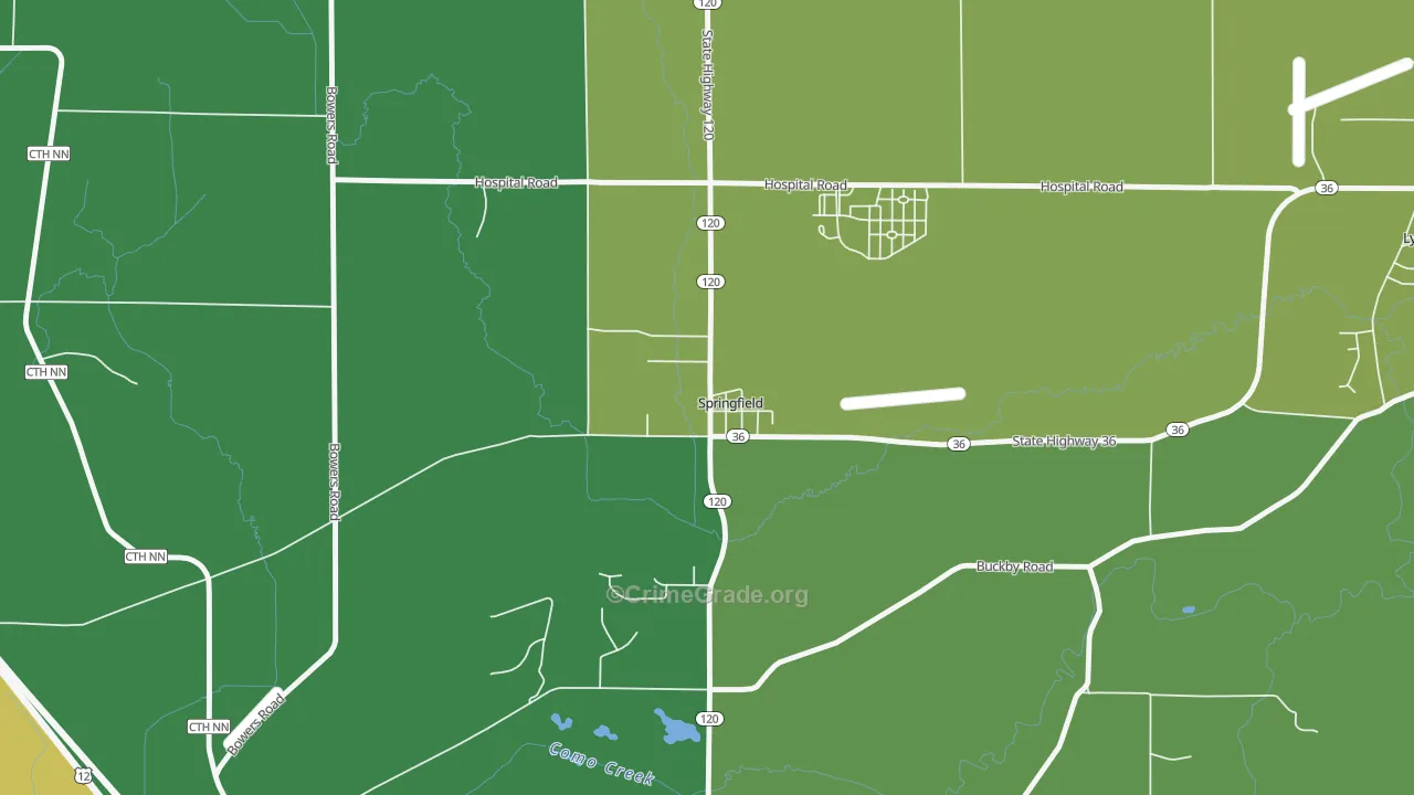 53176, WI Map of Vehicle Theft Rates