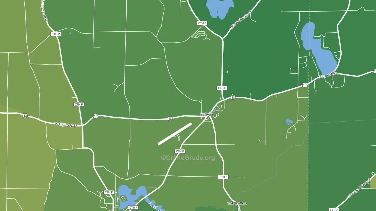 53178, WI Map of Vehicle Theft Rates
