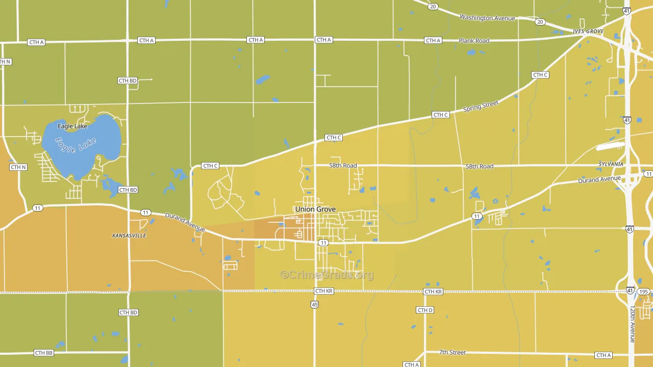 53182, WI Map of Vehicle Theft Rates