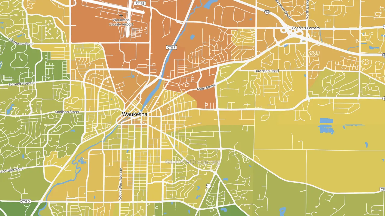53186, WI Map of Vehicle Theft Rates