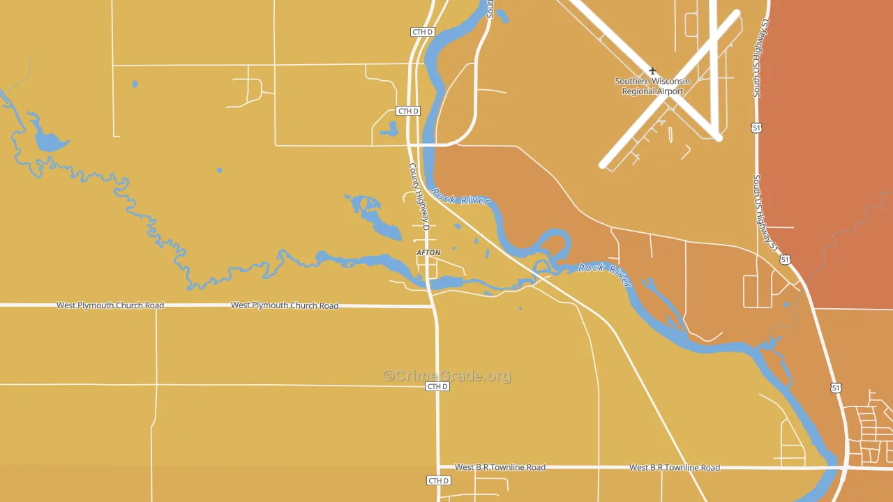53501, WI Map of Vehicle Theft Rates