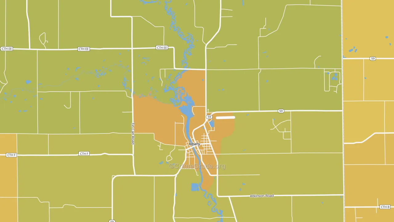 53502, WI Map of Vehicle Theft Rates
