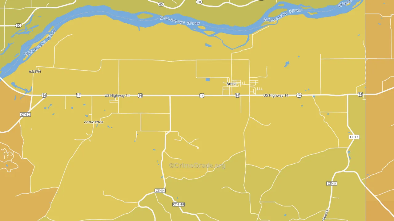 53503, WI Map of Vehicle Theft Rates