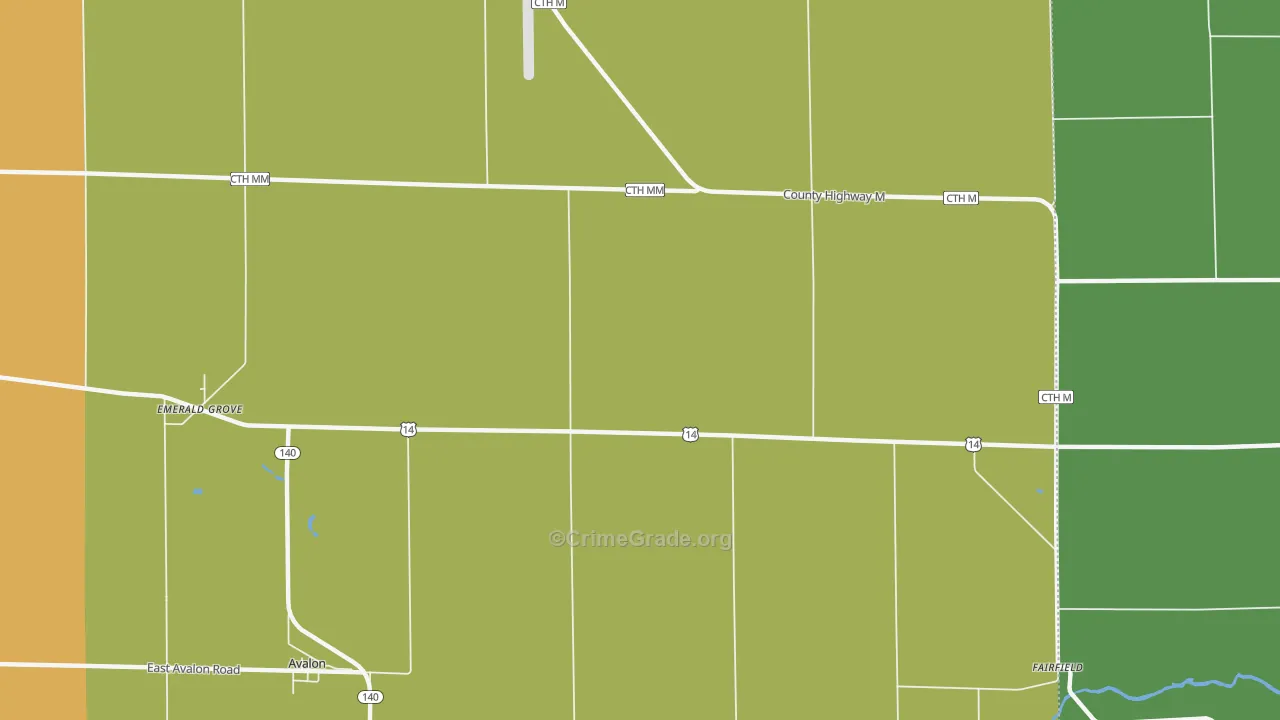 53505, WI Map of Vehicle Theft Rates
