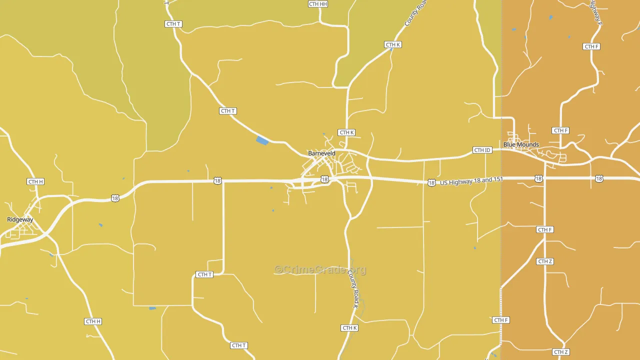 53507, WI Map of Vehicle Theft Rates