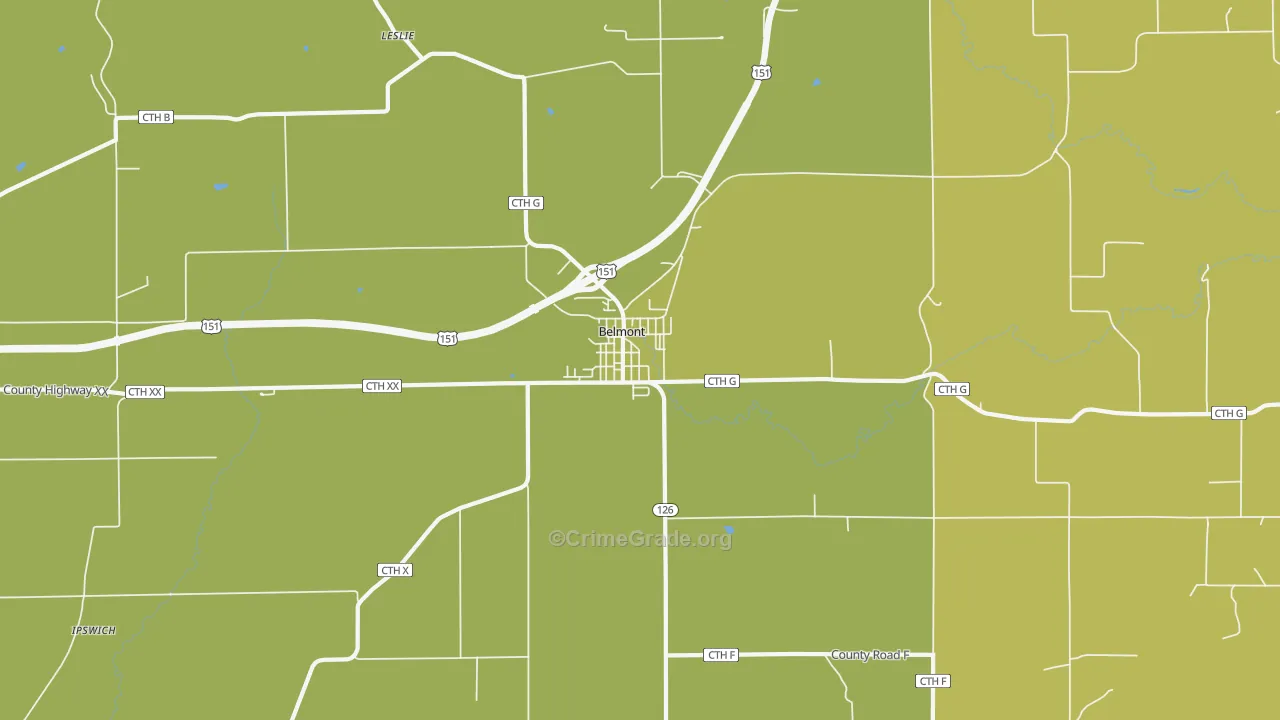 53510, WI Map of Vehicle Theft Rates
