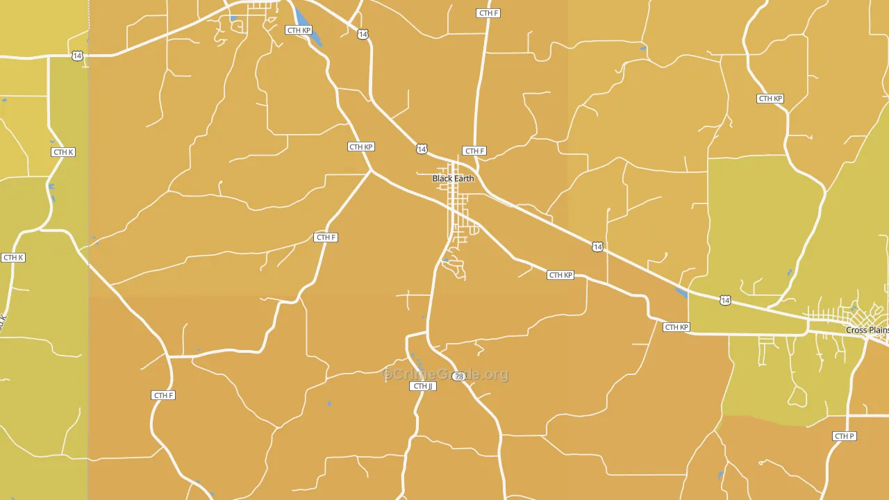 53515, WI Map of Vehicle Theft Rates