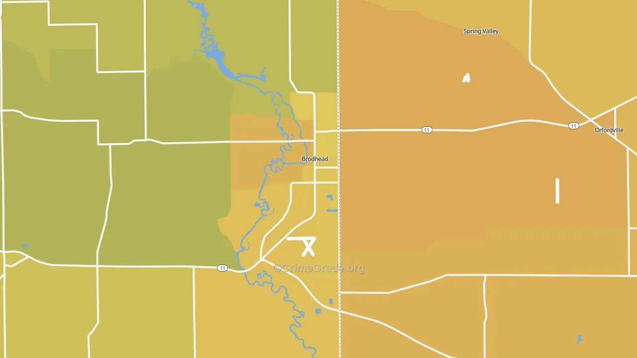 53520, WI Map of Vehicle Theft Rates
