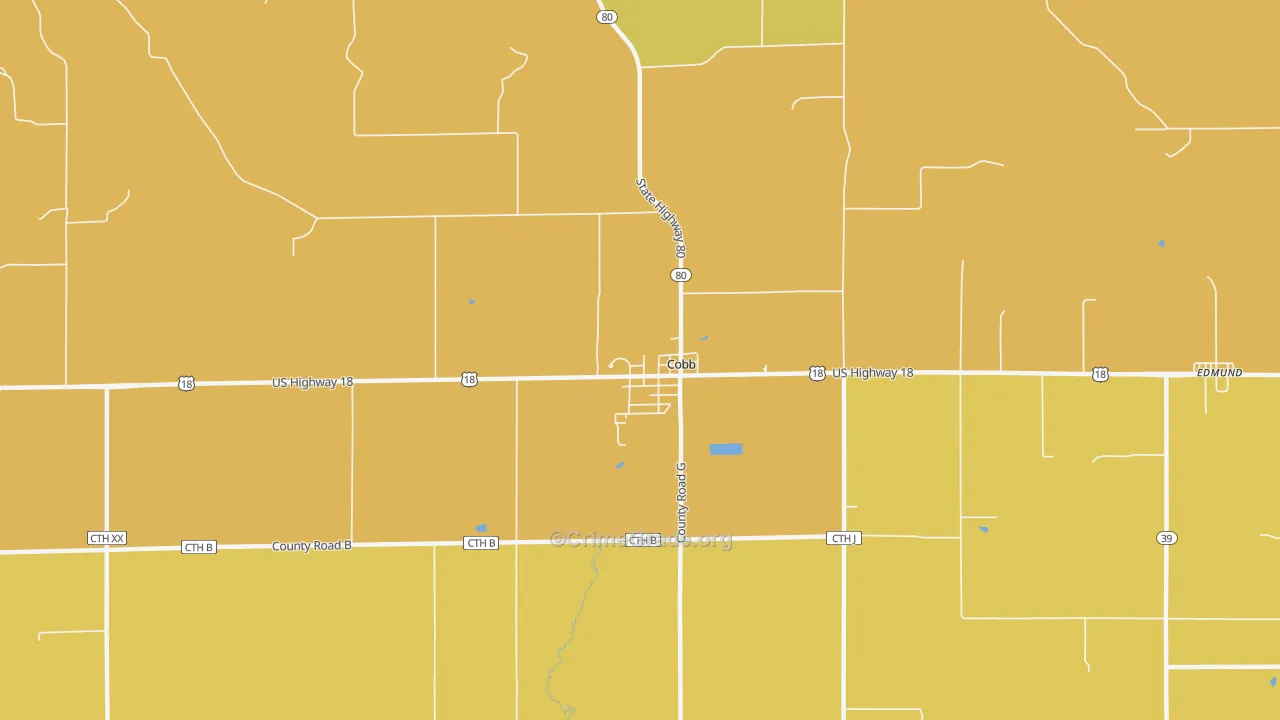 53526, WI Map of Vehicle Theft Rates