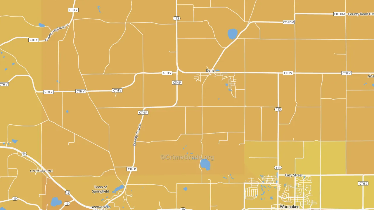 53529, WI Map of Vehicle Theft Rates