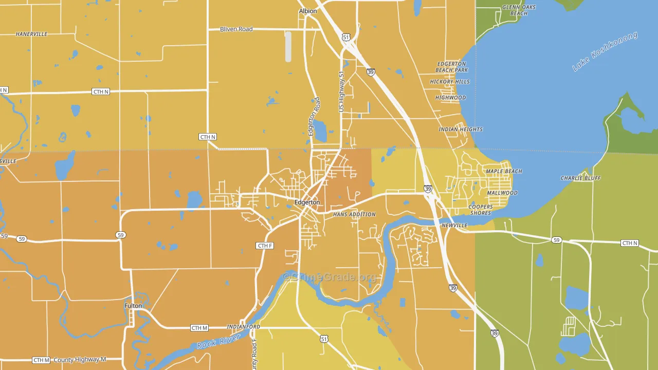 53534, WI Map of Vehicle Theft Rates
