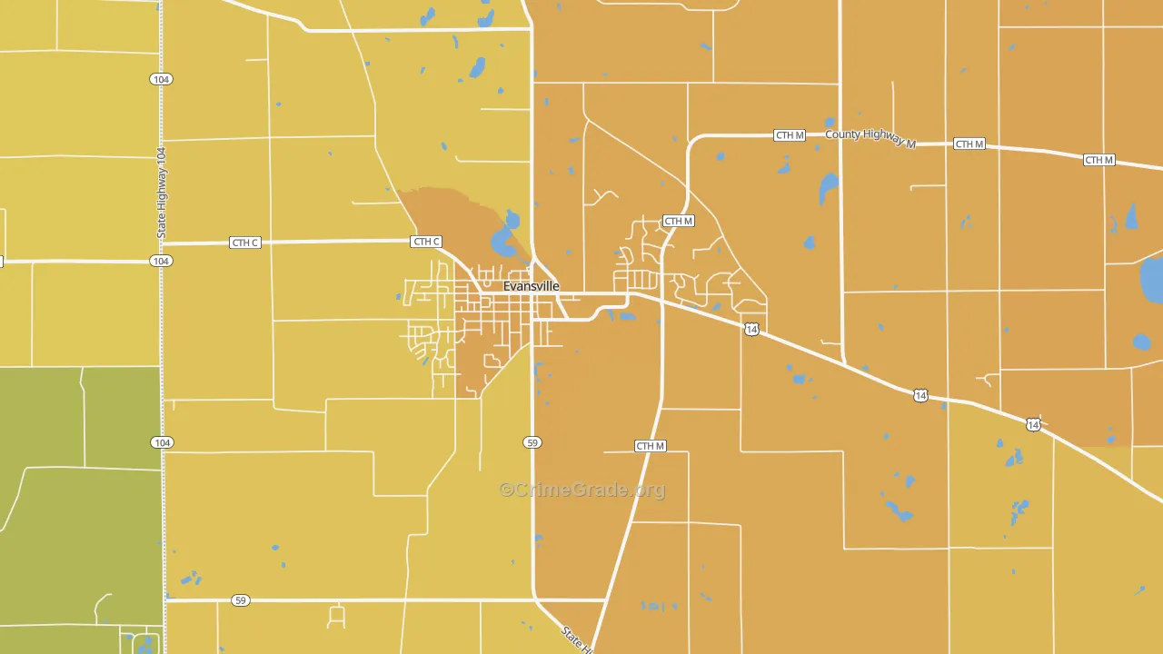 53536, WI Map of Vehicle Theft Rates