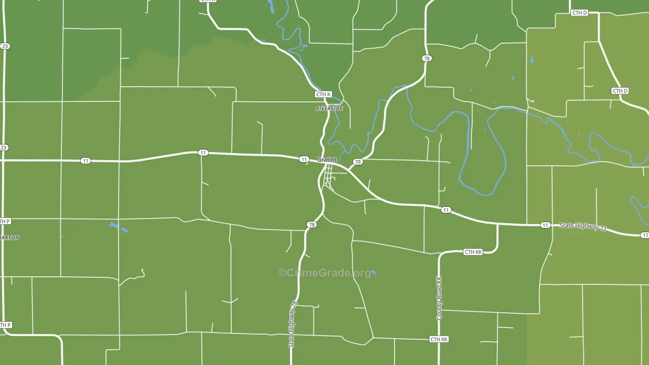 53541, WI Map of Vehicle Theft Rates