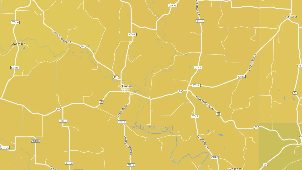 53544, WI Map of Vehicle Theft Rates