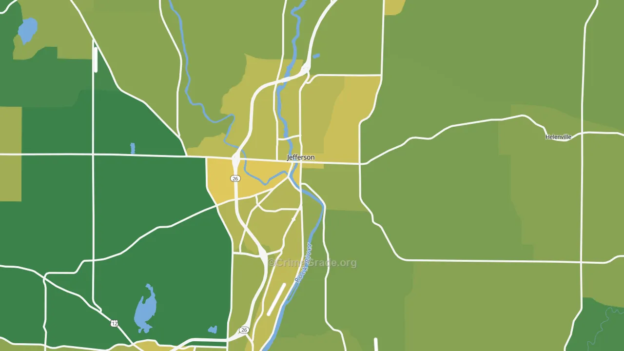 53549, WI Map of Vehicle Theft Rates