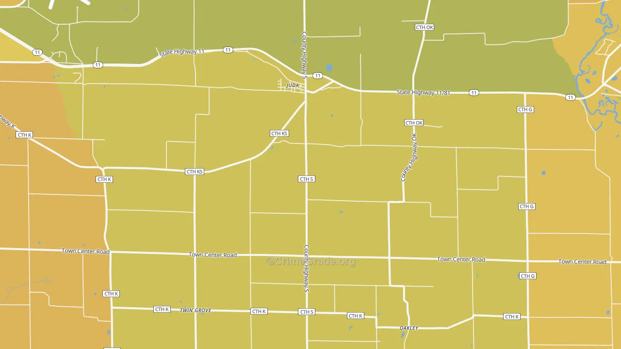 53550, WI Map of Vehicle Theft Rates