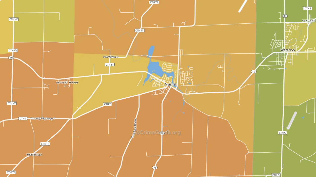 53559, WI Map of Vehicle Theft Rates