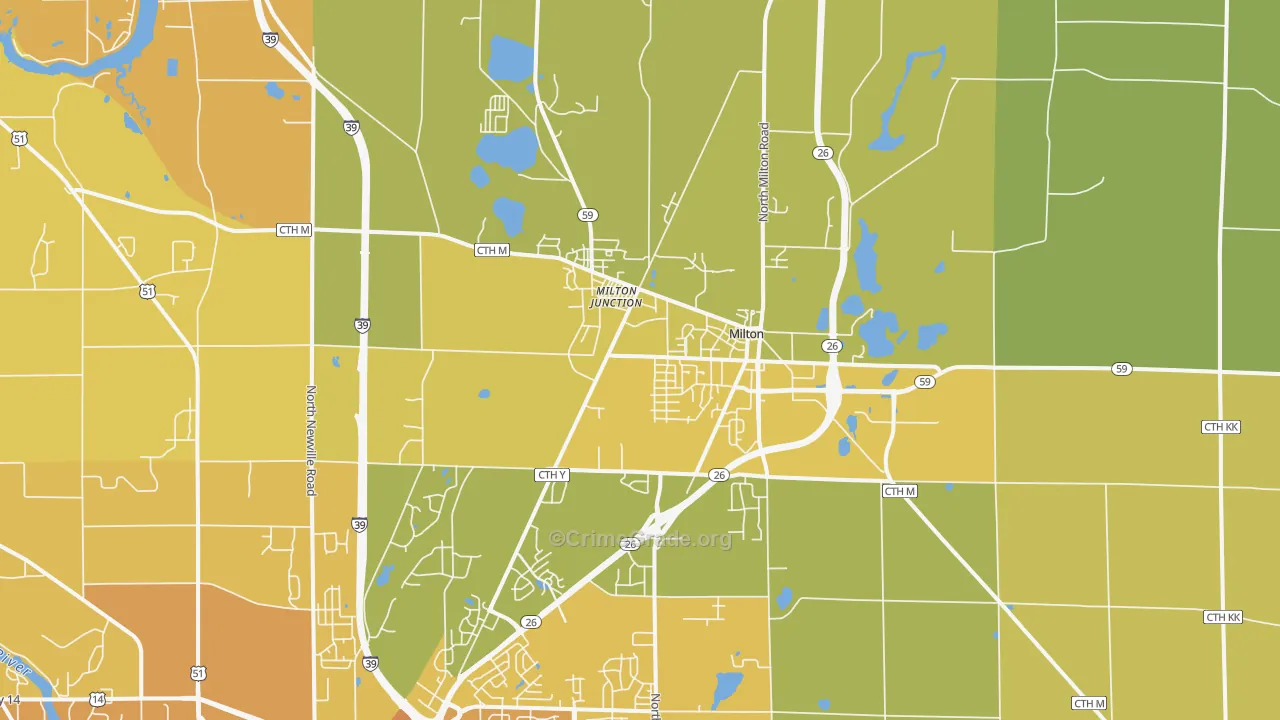 53563, WI Map of Vehicle Theft Rates