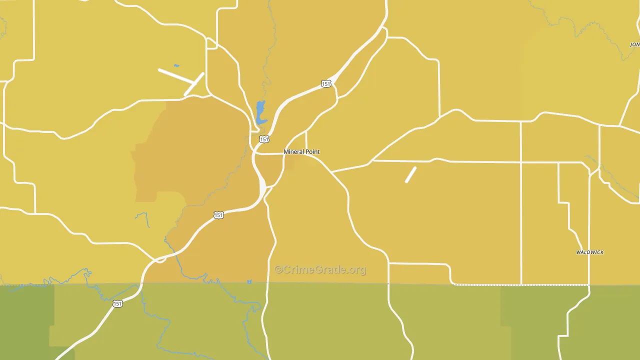 53565, WI Map of Vehicle Theft Rates
