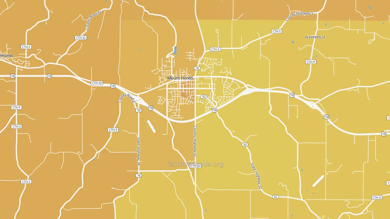53572, WI Map of Vehicle Theft Rates