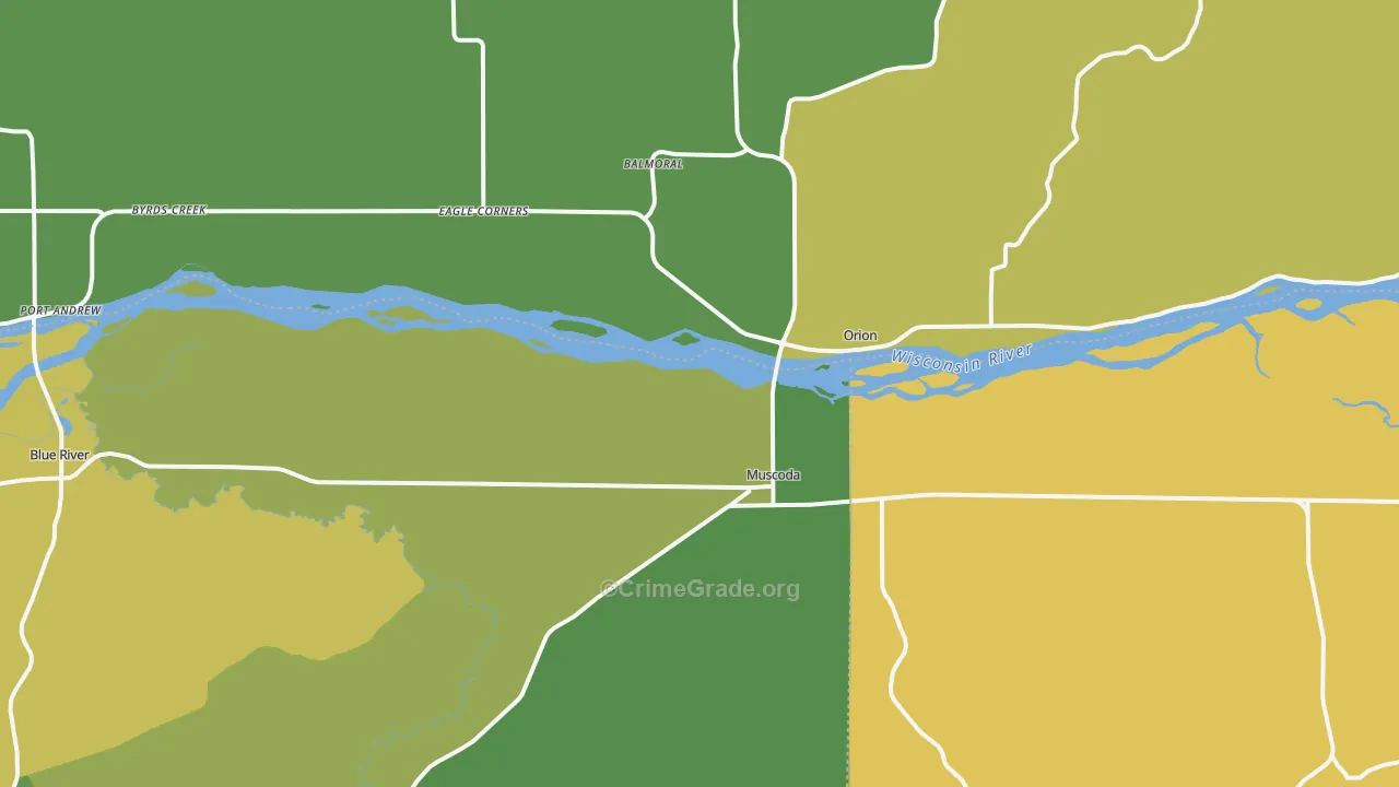 53573, WI Map of Vehicle Theft Rates