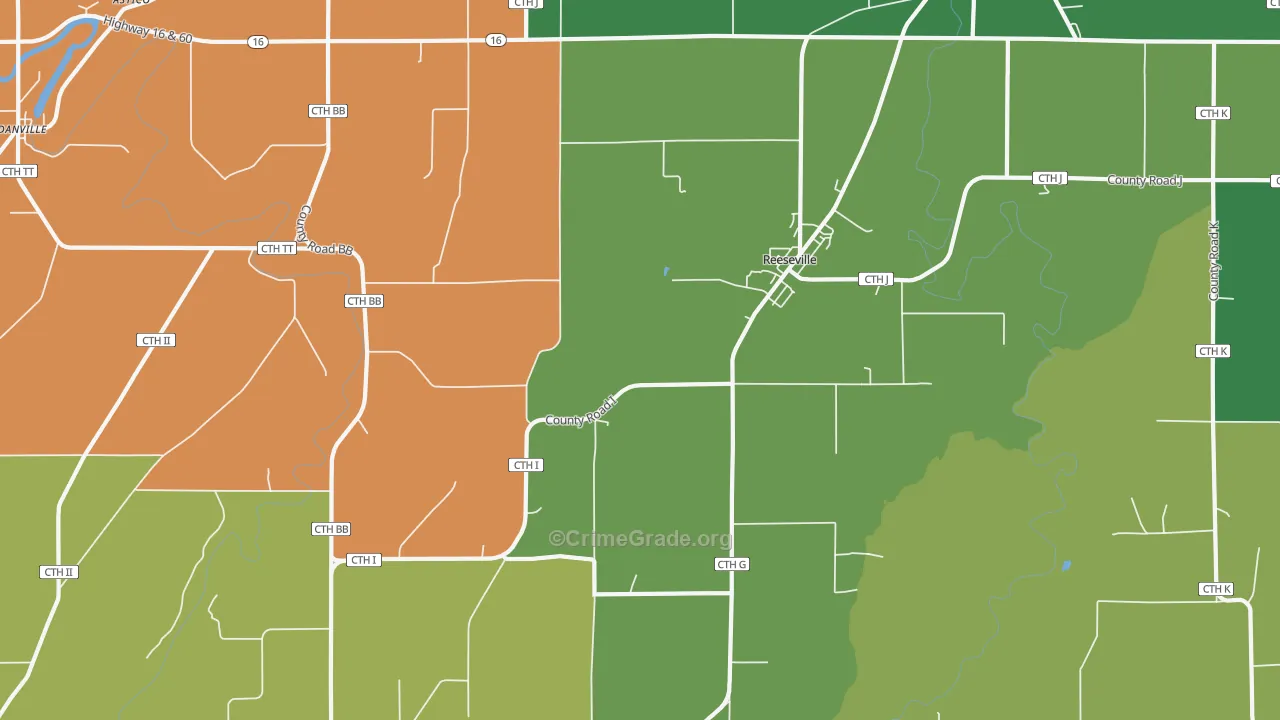 53579, WI Map of Vehicle Theft Rates