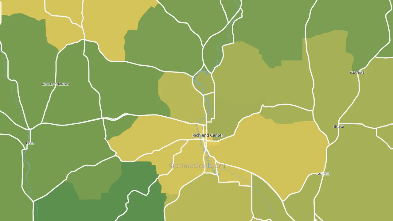 53581, WI Map of Vehicle Theft Rates