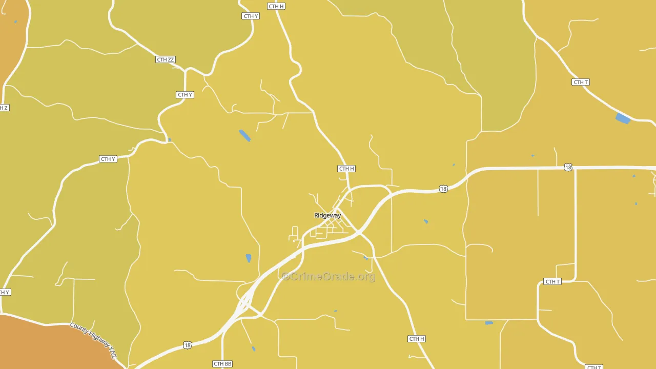 53582, WI Map of Vehicle Theft Rates
